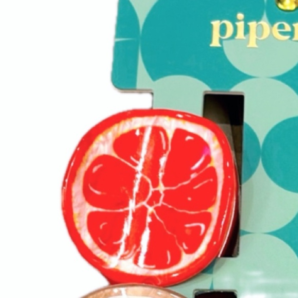 NWT 🍉🍋🥝🍊 Piper K Fruit Themed Hair Claw Clips Set of 4 - Picture 13 of 14
